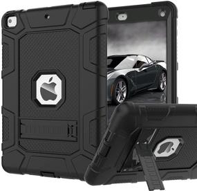 img 4 attached to 📱 Shockproof Rugged iPad Mini 5/4 Case with Kickstand - Three Layer Armor Drop Protection Cover for 7.9 Inch iPad Mini 4/5