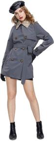 img 2 attached to MIEGOFCE Womens Double Breasted Short Trench