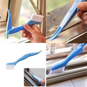 img 1 attached to 🧹 Efficient 5-Piece Hand-held Cleaning Set: Groove Gap, Window Track, & Kitchen Brushes, Window Blind Duster, 2-in-1 Windowsill Sweeper