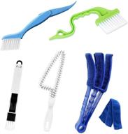 🧹 efficient 5-piece hand-held cleaning set: groove gap, window track, & kitchen brushes, window blind duster, 2-in-1 windowsill sweeper logo