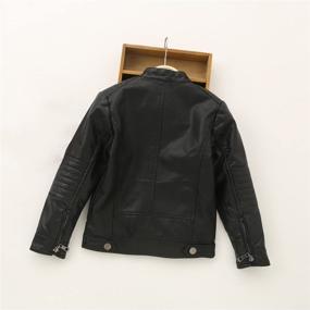 img 1 attached to 🏻 Liao Chen Xuan Boy's Trendy Stand-Collar PU Leather Moto Jacket for Spring Riding