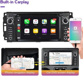 img 1 attached to 🚗 Магнитола MekedeTech Android 10.0 6.2-дюймовый сенсорный экран - беспрецедентное обновление для Jeep Wrangler JK Grand Cherokee Compass Chrysler Dodge Ram - поддержка Bluetooth GPS - Apple CarPlay и Android Auto - головное устройство