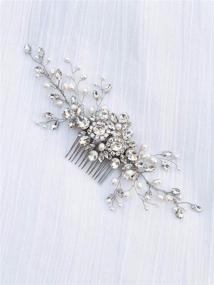 img 3 attached to 💎 Sparkling Silver Crystal Rhinestone Artio Wedding Hair Comb - Elegant Hair Accessories for Women