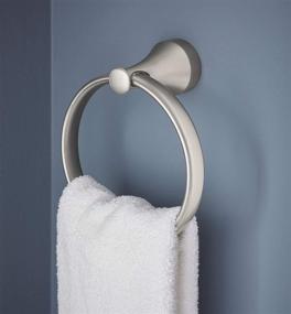 img 3 attached to 🛀 Enhance Your Bathroom Décor with the Moen MY6286BN Hamden Collection Hand Towel Ring in Brushed Nickel