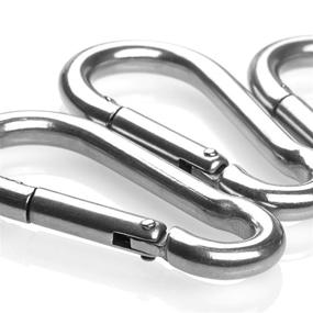 img 1 attached to Galvanized Camping Keychain Carabiners - Perfect for Outdoor Adventures
