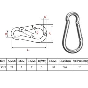 img 3 attached to Galvanized Camping Keychain Carabiners - Perfect for Outdoor Adventures