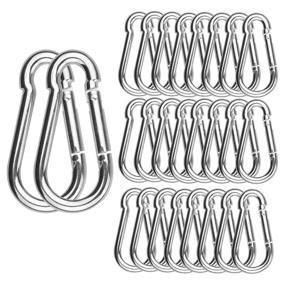 img 4 attached to Galvanized Camping Keychain Carabiners - Perfect for Outdoor Adventures