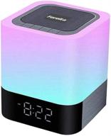 🔊 foreita bluetooth speaker night light - touch control bedside lamp portable wireless mp3 player alarm clock - multicolor dimmable changing led table lamp for bedroom with enhanced seo логотип