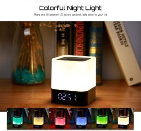 img 2 attached to 🔊 Foreita Bluetooth Speaker Night Light - Touch Control Bedside Lamp Portable Wireless MP3 Player Alarm Clock - Multicolor Dimmable Changing LED Table Lamp for Bedroom with Enhanced SEO