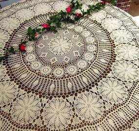 img 2 attached to 🍽️ Vintage Kitchen Crochet Tablecloth - USTIDE