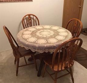 img 1 attached to 🍽️ Vintage Kitchen Crochet Tablecloth - USTIDE