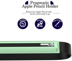 img 1 attached to 🎒 MoKo Pencil Case Holder - Compatible with i-Pencil 1st/i-Pencil 2nd, Pencil Sleeve PU Leather Case with Zipper Pouch - Fits iPad 8th Gen 2020/7th Gen 2019/iPad Air 4 2020/iPad Pro 11/Pro 12.9 - Green