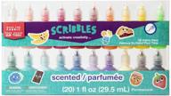 🎨 scribbles 3d paint, non-toxic, fun, dimensional, permanent - ideal for fabric backpacks, posters, glass, wood, and more! 20 fl oz (pack of 1), multi-scented logo