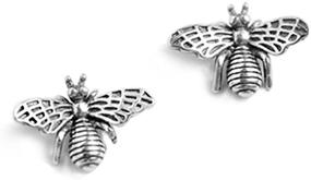 img 4 attached to SLUYNZ Sterling Silver Bee Earrings: Stylish 🐝 Studs for Women, Teen Girls; Adorable Bumble Bee Earrings