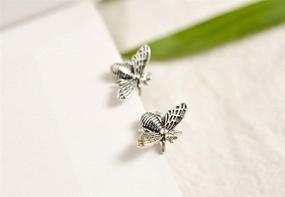 img 3 attached to SLUYNZ Sterling Silver Bee Earrings: Stylish 🐝 Studs for Women, Teen Girls; Adorable Bumble Bee Earrings