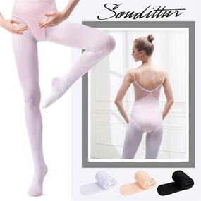 img 3 attached to Soudittur Ballet Tights: Stylish School Clothing for Girls