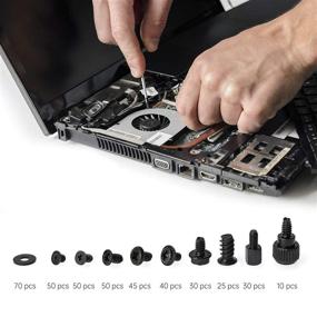 img 2 attached to 💻 Zmbroll 400Pcs Computer Screws Standoffs Kit: Ultimate SSD Screw Solution for Universal Motherboard, PC Case, Fan, CD-ROM & Includes Screwdriver