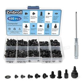 img 4 attached to 💻 Zmbroll 400Pcs Computer Screws Standoffs Kit: Ultimate SSD Screw Solution for Universal Motherboard, PC Case, Fan, CD-ROM & Includes Screwdriver