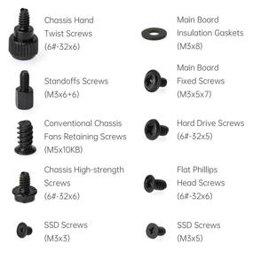 img 3 attached to 💻 Zmbroll 400Pcs Computer Screws Standoffs Kit: Ultimate SSD Screw Solution for Universal Motherboard, PC Case, Fan, CD-ROM & Includes Screwdriver