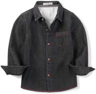 ochenta fleece lined denim shirt boys' clothing for tops, tees & shirts logo