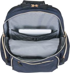 img 3 attached to 🎒 Women's Sophie Backpack: Kenneth Cole Reaction Silky Nylon Laptop & Tablet RFID Bookbag - Ideal for School, Work, & Travel, Navy, One Size