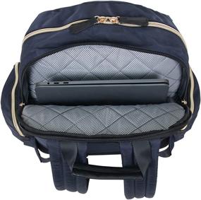 img 1 attached to 🎒 Women's Sophie Backpack: Kenneth Cole Reaction Silky Nylon Laptop & Tablet RFID Bookbag - Ideal for School, Work, & Travel, Navy, One Size