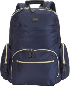 img 4 attached to 🎒 Women's Sophie Backpack: Kenneth Cole Reaction Silky Nylon Laptop & Tablet RFID Bookbag - Ideal for School, Work, & Travel, Navy, One Size