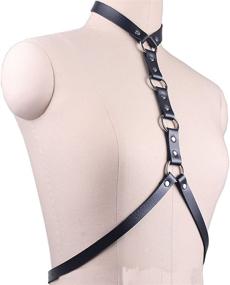 img 2 attached to 💀 Gothic Waist Belt: Women's Punk Body Chain Harness Adjustable for a Statement Look