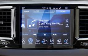 img 4 attached to Защитная плёнка RUIYA из закаленного стекла Clear HD для сенсорного дисплея машины Chrysler Pacifica Hybrid Uconnect с навигацией, 2017-2020 год, размер 8,4 дюйма.