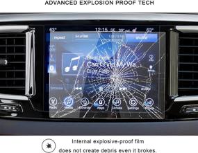 img 2 attached to Защитная плёнка RUIYA из закаленного стекла Clear HD для сенсорного дисплея машины Chrysler Pacifica Hybrid Uconnect с навигацией, 2017-2020 год, размер 8,4 дюйма.