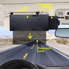 img 2 attached to 🕶️ Spurtar Sun Visor Extender (2 Pack) - Stay Safe and Protected from Glare, Snow Blindness, and UV Rays with Universal Visor Extension Shade for Cars and SUVs