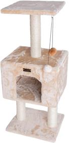 img 3 attached to Armarkat Cat Tree Model A4201, Beige: The Perfect Feline Haven for Playful Climbing and Resting