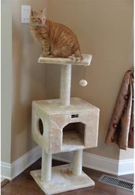 img 1 attached to Armarkat Cat Tree Model A4201, Beige: The Perfect Feline Haven for Playful Climbing and Resting