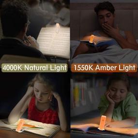 img 1 attached to 📚 Amber Book Reading Light by BIGLIGHT - LED Clip-on Book Lights for Bedtime Reading - Compact Kids Book Light - USB Rechargeable - 2 Adjustable Brightness Levels - Eye-Protection Orange