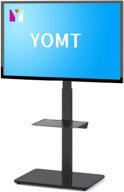 📺 yomt 27-55 inch floor tv stand with mount - swivel small tv stand for bedroom, living room, and corner - black, compatible with lcd, led, oled tvs логотип