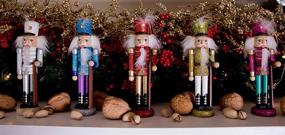 img 3 attached to 🎄 Clever Creations Mixed Soldiers 5 Pack 6 Inch Traditional Wooden Nutcracker Ornaments: Festive Christmas Tree Décor That Adds Charm and Elegance
