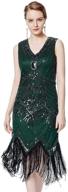 metme women's flapper dress: beaded & fringed 1920s v-neck gatsby prom theme dress logo