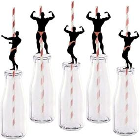 img 3 attached to Fun and Flirty Bachelorette Party Decorations: 24 PCS Naughty Straws with Stripper Dancing Men Confetti, Perfect for Hen Girls Night Out and Bridal Shower Supplies