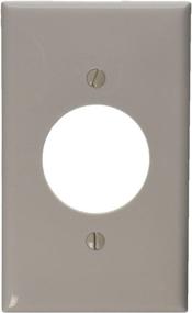 img 1 attached to 🔌 Leviton 1-Gang Wallplate for Device Receptacle - 1.60-Inch Diameter - White