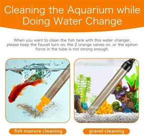 img 2 attached to 🐠 Efficient hygger Automatic Aquarium Water Changer: 25ft, 33ft, 49ft - Siphon Fish Tank Gravel Vacuum Cleaner with Flow Control Valve and Water Hose