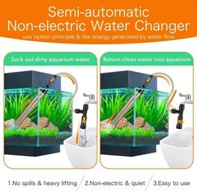 img 3 attached to 🐠 Efficient hygger Automatic Aquarium Water Changer: 25ft, 33ft, 49ft - Siphon Fish Tank Gravel Vacuum Cleaner with Flow Control Valve and Water Hose