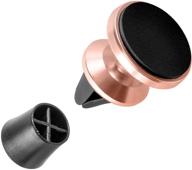 📱 ijoy cell phone car mount - hands-free magnetic holder for dash or air vent - secure accessory for universal display - rose gold logo