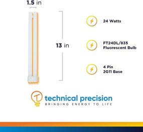 img 3 attached to 💡 24W Twin Tube T5 Bulb Type PL Lamp Compact Fluorescent Tubes Replacement for Ottlite OLT-24W Light Bulb - Technical Precision (1 Pack, 4-Pin 2G11-3500K Neutral White)