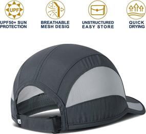 img 3 attached to TITECOUGO Unisex Sun Protective Quick Dry Hat for Outdoor Running Sports - Fits 21 7/8"-23 1/2