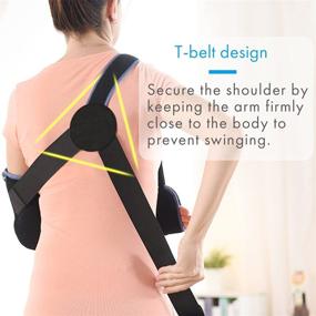 img 2 attached to Large VELPEAU Arm Sling Shoulder Immobilizer - Rotator Cuff Support Brace - Comfortable Medical Sling for Shoulder Injury, Left and Right Arm, Men and Women, for Broken, Dislocated, Fracture, Strain