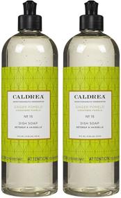 img 1 attached to 🧼 Caldrea Liquid Dish Soap - 16 oz - Ginger Pomelo - 2 pk: Naturally Powerful Cleaning Solution