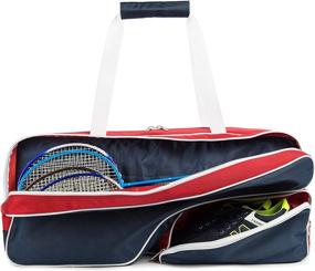 img 1 attached to 🎾 K-Cliffs Deluxe Tennis Racket Bag - Ultimate Durability with Ballistic Nylon & Convenient Shoe Compartment