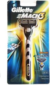 img 1 attached to 🪒 MACH 3 - Superior Handle with 1 Cartridge & Turbo Refillable Razor: The Ultimate Shaving Experience!