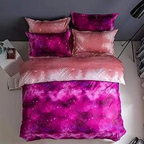 img 2 attached to 3D Red Galaxy Theme Twin Size Bed Comforter Sets - Outer Space Bedding for Boys, Girls, and Kids (Twin, Red)