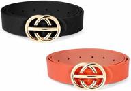 womens belts fashion double buckle logo